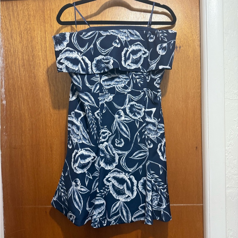 C/MEO Collective Navy Strapless Dress